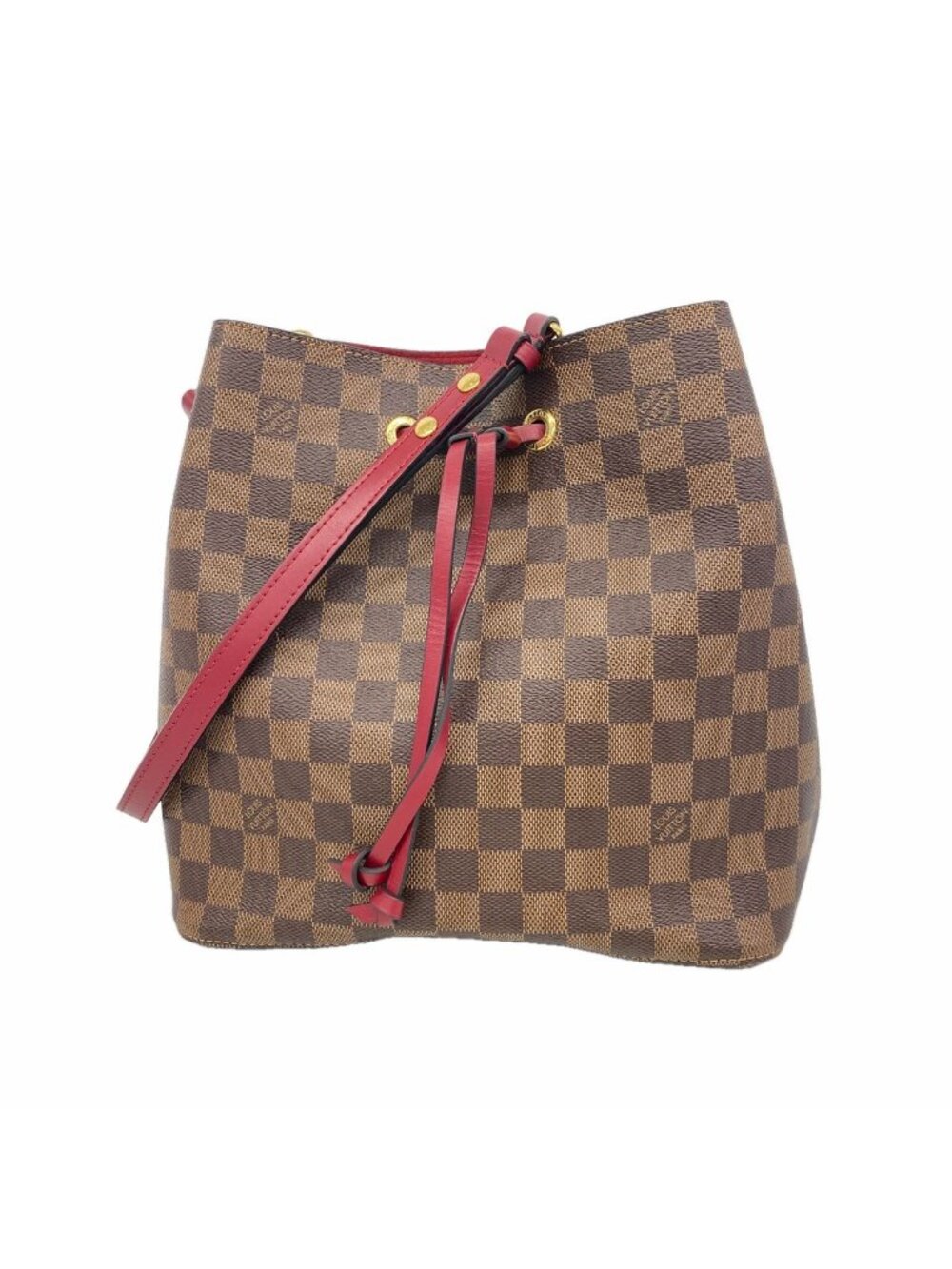Louis Vuitton Shoulder Bag Damier Neo Noe Ebene Cherry Berry